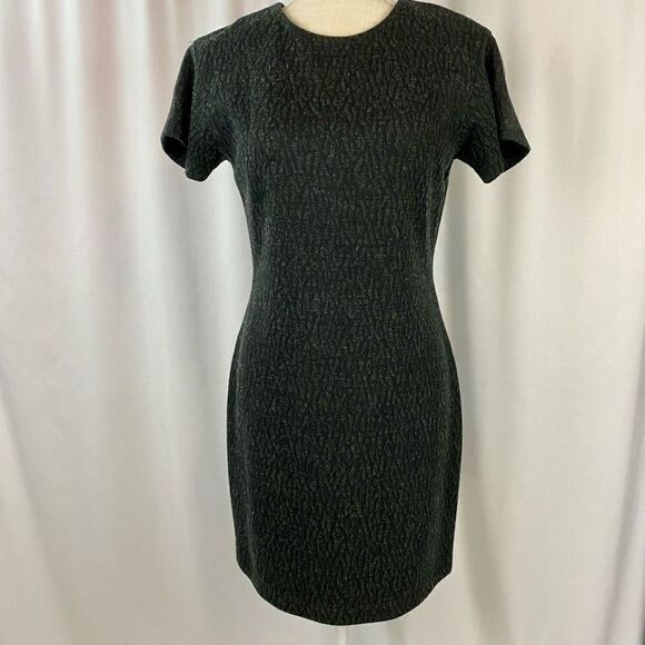 French Connection Knit Dress Gray Textured Flattering Mini Fitted Bodycon Y2K - Picture 1 of 11